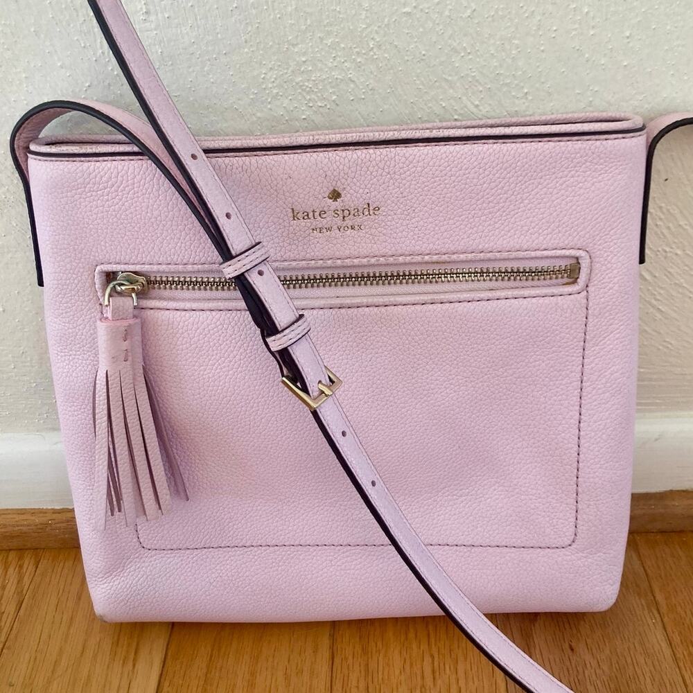 Kate Spade Chester Street Dessi Crossbody Leather Bag Baby Ballet Pink Tassel